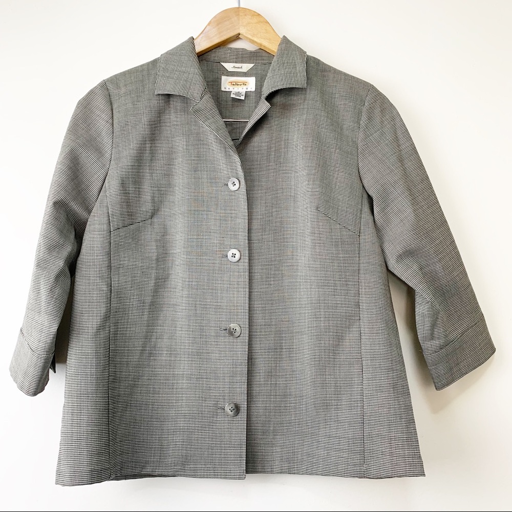 Talbots Wool Houndstooth Jacket 2 - image 1